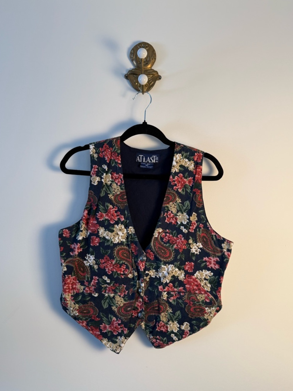 Women’s 90s vest with floral and paisley print